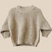 Stickad Tröja – Baki Unisex, Beige/Offwhite, Bomull, Storlek 0–4 år More For Mini