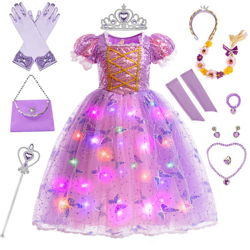 Lichtgevende Prinsessenjurk voor Kinderen – Zeemeermin Thema & Complete Accessoires | MagicWave More For Mini