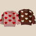Stickad Tröja – Knitted Love Flicka, Rosa/Brun, Bomull, Storlek 0–3 år More For Mini
