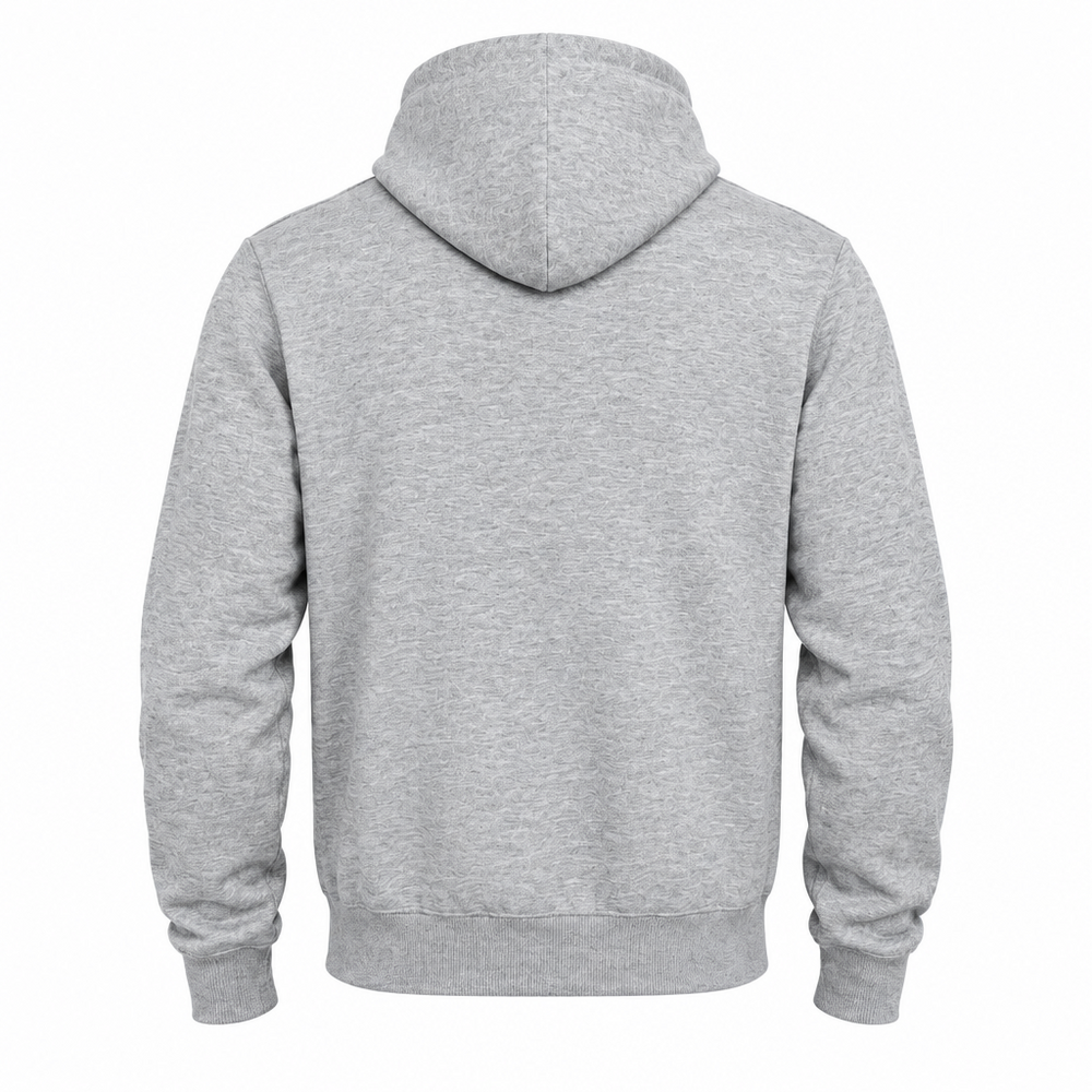 Herrhoodie med bärficka för bebis i bomull – huva, långa ärmar, rymlig passform | pappatröja
