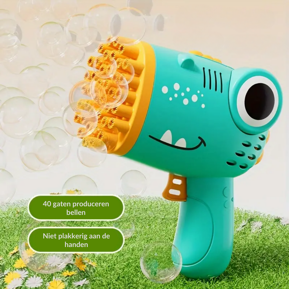 Dino Bellenblaaspistool – 40 Gaten Voor Honderden Bubbels | Speelplezier Voor Kinderen More For Mini