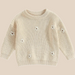 Stickad Tröja med Blommor – Flickor, Beige/Grön/Grå/Lila/Rosa, Bomull, Storlek 0–6 år More For Mini