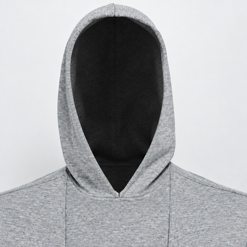 Herrhoodie med bärficka för bebis i bomull – huva, långa ärmar, rymlig passform | pappatröja