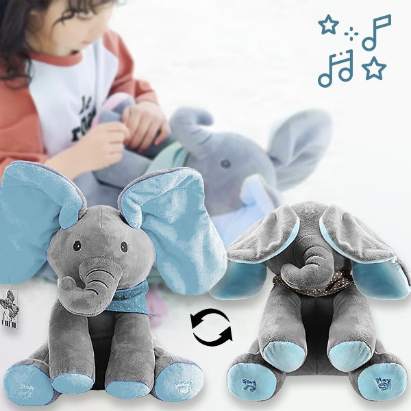 Interactieve Knuffel Olifant voor Baby’s – Speelt Verstoppertje & Praat | FlappyPals vanaf 6 Maanden More For Mini