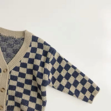 Somrig stickad barnshortsset – Baby, småbarn, förskolebarn, barn, Blå/Beige, Bomull, Storlek 0–7 år More For Mini