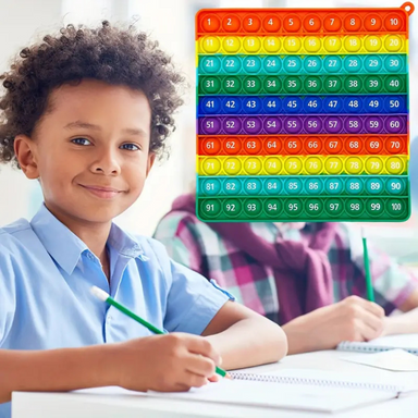 SifferPop 100 – Pedagogisk Regnbågs-PopLeksak för Förskolebarn | Lär Dig Räkna & Talförståelse på ett Lekfullt Sätt More For Mini