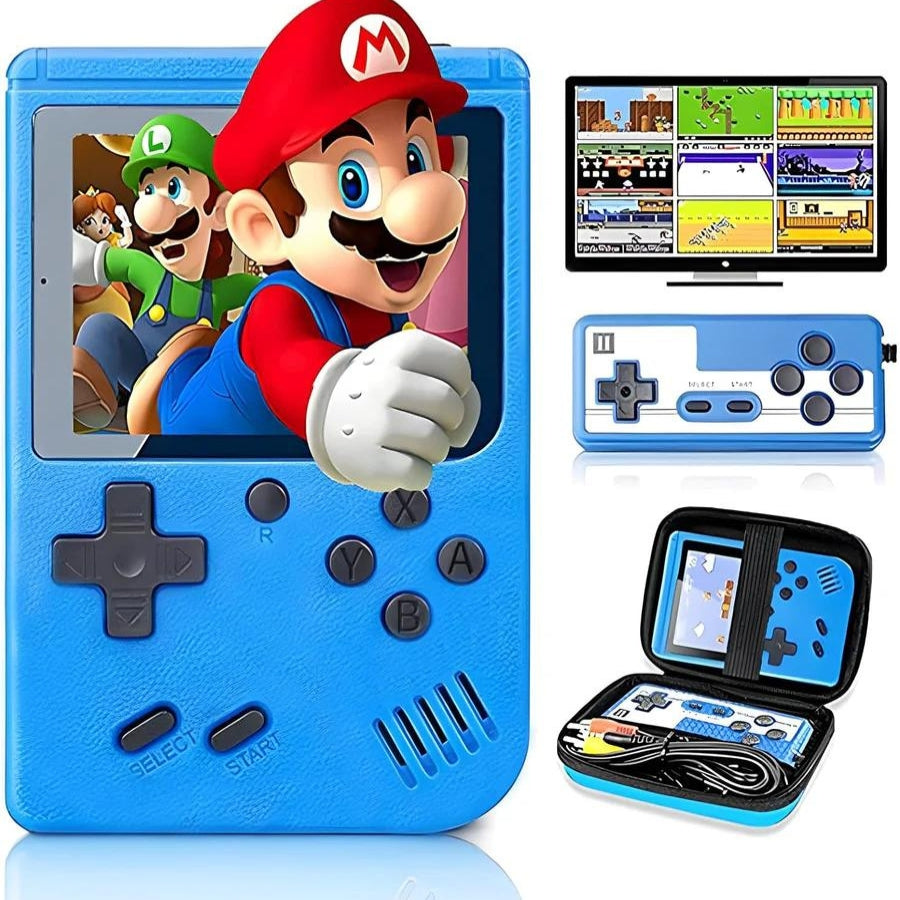 Draagbare Retro Spelcomputer met 400 Spellen – PixelPlay Classic 400 – Ideaal voor Onderweg & TV More For Mini