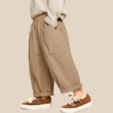 Byxa – Dean Unisex, Khaki/Grå, Bomull, Storlek 2–7 år More For Mini