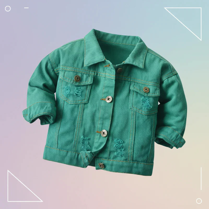 Candy Color Jeansjacka Barn – Lätt Denimjacka | 6Mån-7år More For Mini