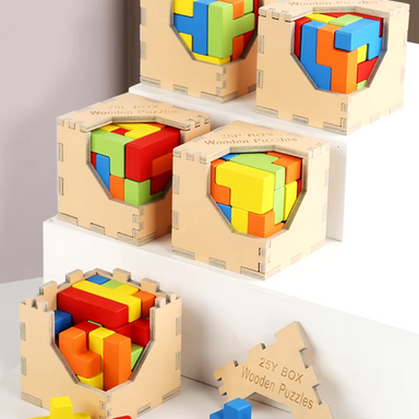 Houten 3D Puzzel voor Kinderen – Educatief Speelgoed vanaf 3 Jaar | Duurzame Breinbreker More For Mini
