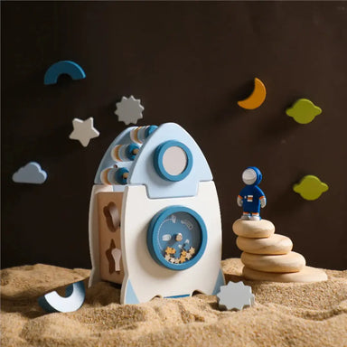 Pedagogiskt Trärum Blockspelet | SpaceBuild Kreativt & Montessori Leksak More For Mini