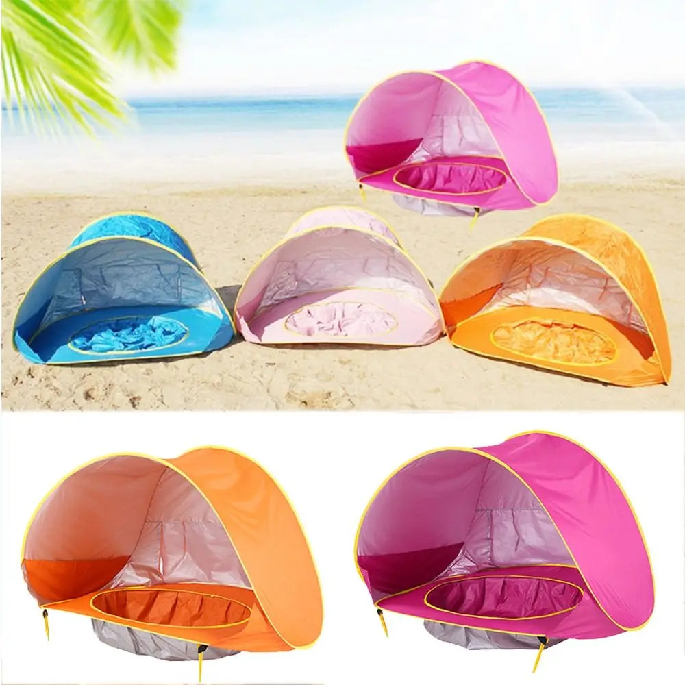 SunShade BabyTent™ – Bärbart Strandtält med Skuggpool och UV-skydd för Bebisar More For Mini