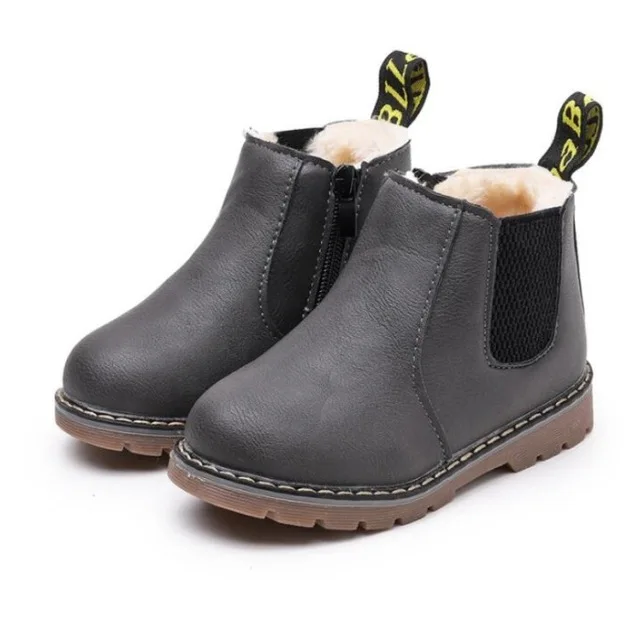 Chelsea boots barn fodrade med sidodragkedja – konstläder, halkskyddad gummisula, resår | barnkängor
