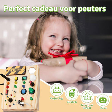 Interactief Houten Speelpaneel voor Peuters – Educatief & Veilig Ontdekken More For Mini