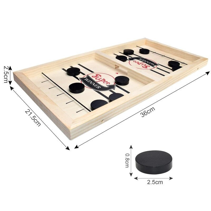 SlingMaster Träbordsspel – Snabbt Färdighetsspel för Barn & Familjer More For Mini