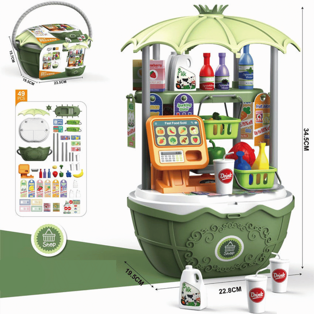 Ijswagen Speelkar voor Kinderen – 69 Accessoires voor Creatief Rollenspel en Fantasie More For Mini