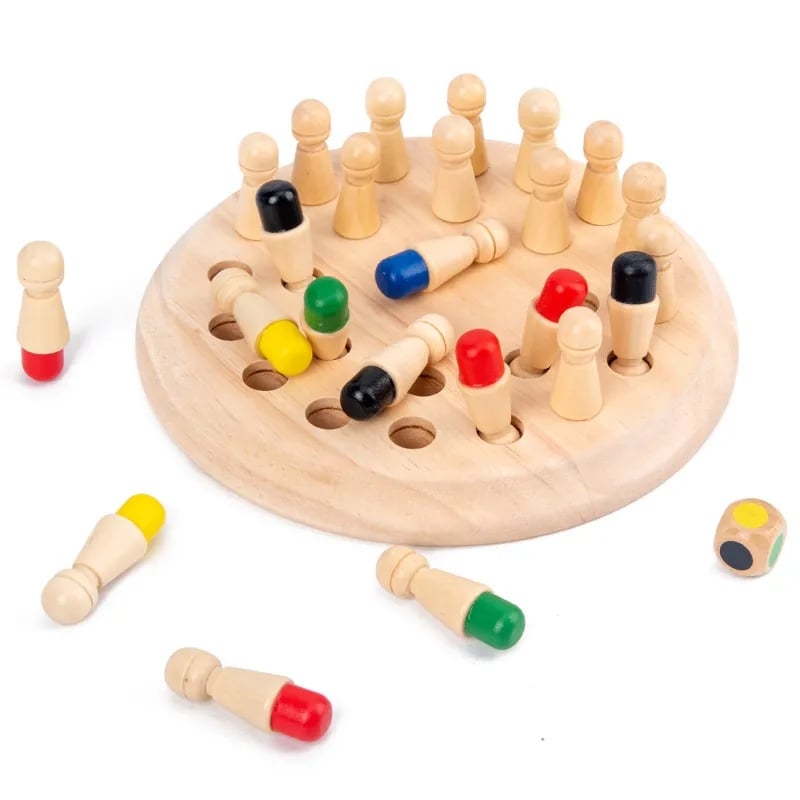 Trämemoryspel för Barn – Lärorikt och Interaktivt Minnesspel från 3 År More For Mini