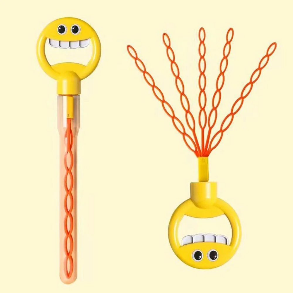 Såpbubbelstav med 32 hål – Smiley-bubbelblåsare för extra många bubblor (2-pack) Lilla Lycka