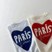 Sweater met Print - Paris L’Amour Unisex, Grijs/Wit, Katoen, Maat 0-6 Jaar-More For Mini