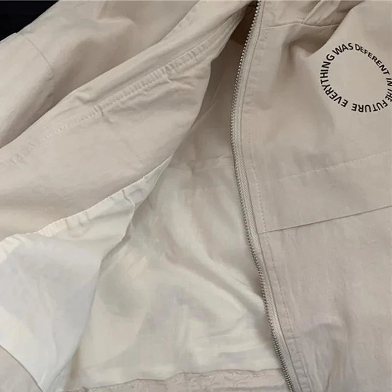 Windjas met Capuchon – Conakry Unisex, Beige/Zwart, Polyester, Maat 2-6 Jaar-More For Mini