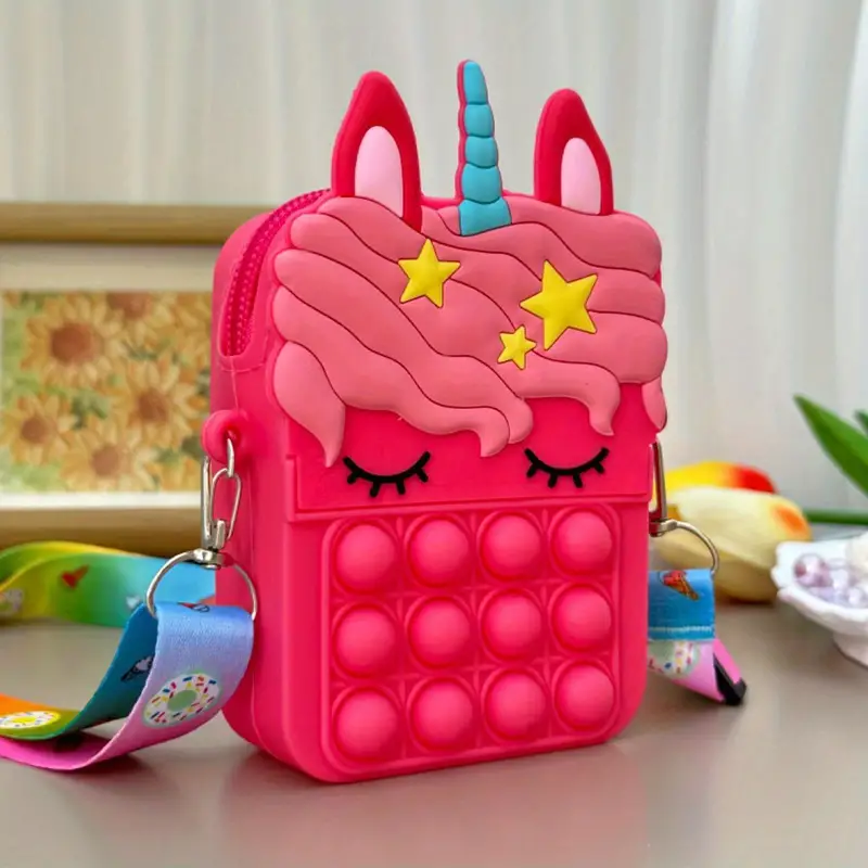 SparkleUnicorn Pop-it Rugtas – Magische Eenhoorn Tas voor Kinderen | Stressverlichtend & Speels More For Mini