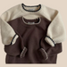 Stickad Tröja Retro – Toem Flicka, Brun/Beige/Vit, Bomull, Storlek 0–7 år More For Mini