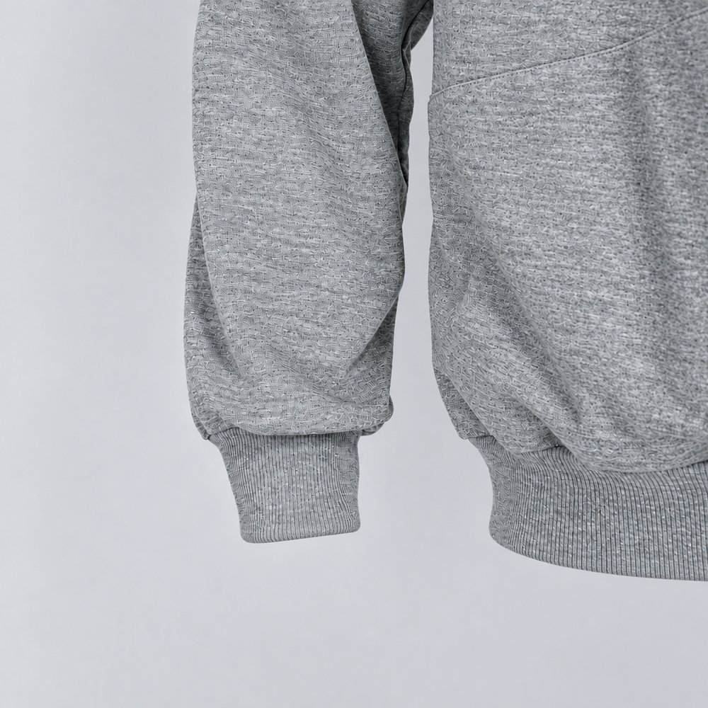 Herrhoodie med bärficka för bebis i bomull – huva, långa ärmar, rymlig passform | pappatröja