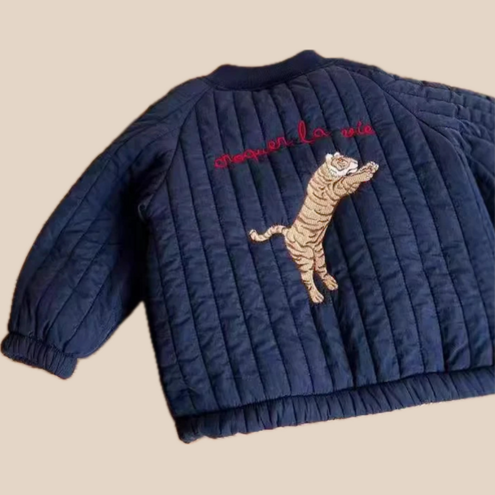 Vadderad Jacka – WildCharm Unisex, Blå/Vit, Bomull, Storlek 0–6 år More For Mini