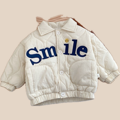Jacka - Smile Unisex, Blå/Beige, Polyester, Storlek 0–6 år More For Mini
