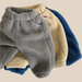 Teddyjoggingbyxa – Snuggle Unisex, Brun/Grå/Blå, Bomull, Storlek 0–6 år More For Mini