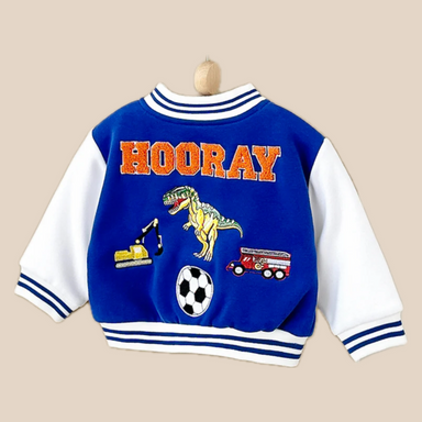Baseballjacka – Asmara Unisex, Blå/Rosa, Bomull, Storlek 0–3 år More For Mini