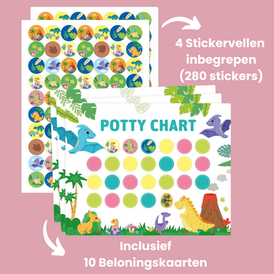 Potträning med Klistermärken | Belöningskort för Barn från 2 år More For Mini