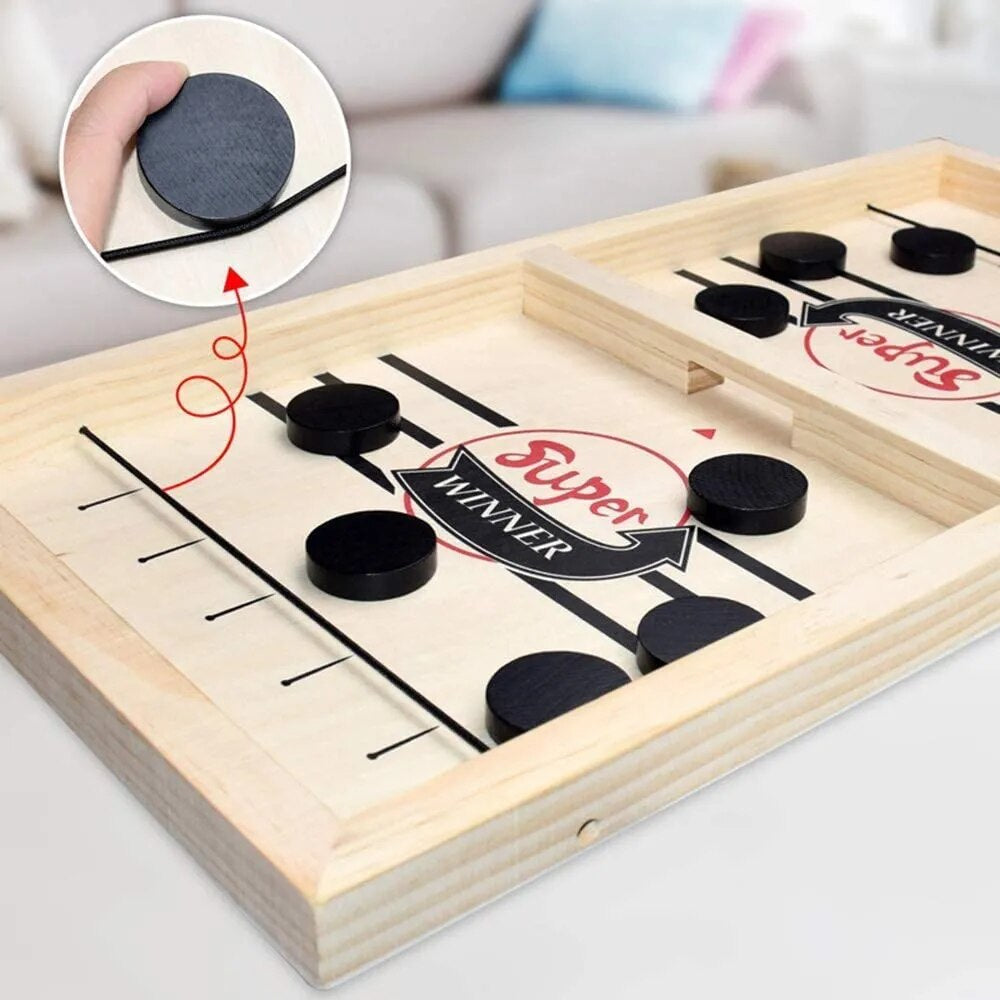 SlingMaster Träbordsspel – Snabbt Färdighetsspel för Barn & Familjer More For Mini