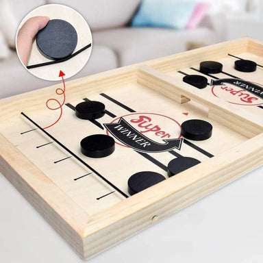 SlingMaster Träbordsspel – Snabbt Färdighetsspel för Barn & Familjer More For Mini