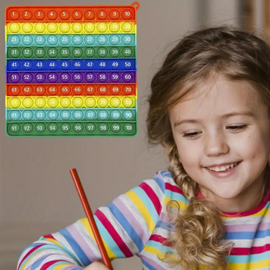 SifferPop 100 – Pedagogisk Regnbågs-PopLeksak för Förskolebarn | Lär Dig Räkna & Talförståelse på ett Lekfullt Sätt More For Mini