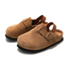 Clogs-sandaler för barn i mockalook med läderovandel, elastiskt hälband, korksula och halkfri design för vardagsbruk