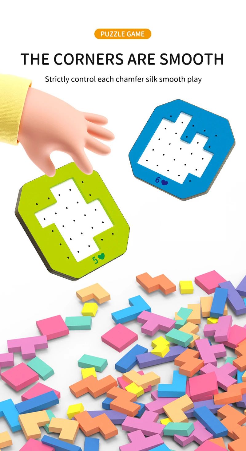 Logiska Block Geometriskt Pussel – Pedagogisk Leksak för Barn More For Mini