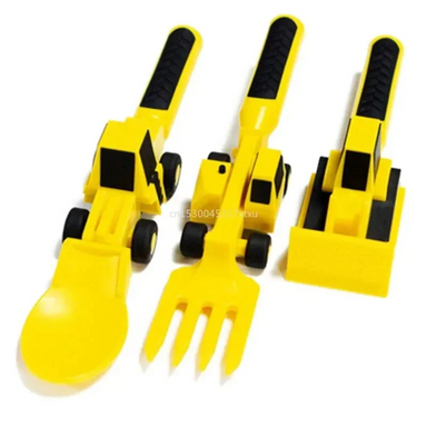 Kinder Bouwbestek Set – Speels Bestek voor Kinderen met Bouwvoertuigen Design | Veilig & Ergonomisch Etenstijd Speelgoed More For Mini