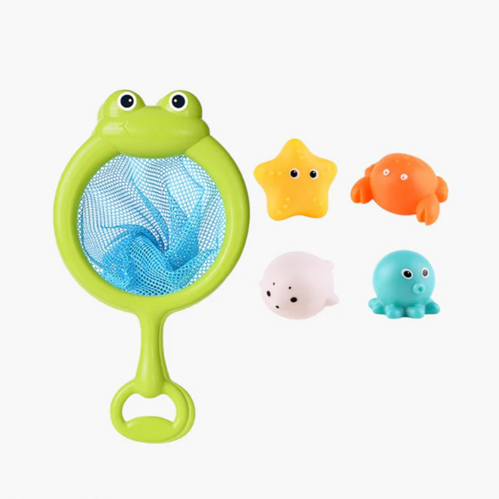 Ljusande Badleksak för Barn – Fisknät & LED Vattenkreatur – Magisk Lekglädje i Badet eller Poolen More For Mini