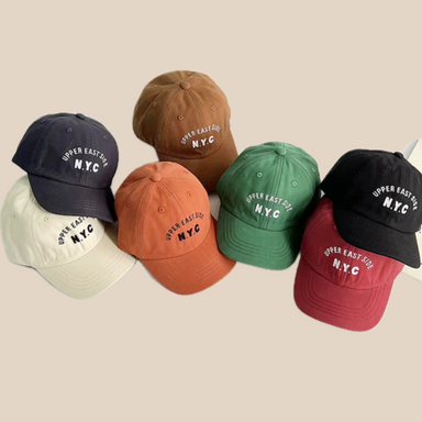 Basebollkeps – NYC Unisex, Grön/Röd/Svart/Blå/Orange/Vit/Brun, Bomull, Storlek 1–7 år More For Mini