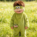 Onesie för barn med monsterdesign och huva – mjukt tyg, rymlig passform | utklädningsdräkt