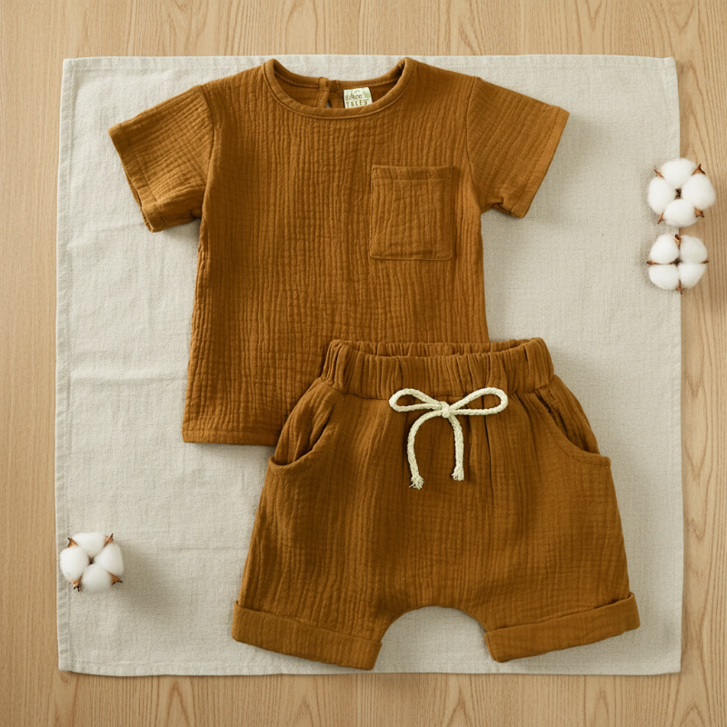 Baby Sommar Outfit – Luftigt 2-Delars Klädesset | 3 mån – 3 år More For Mini