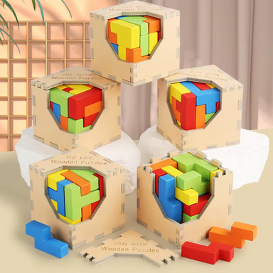 Träbaserat 3D-pussel för Barn – Pedagogisk Leksak från 3 År | Hållbar Hjärngympa More For Mini