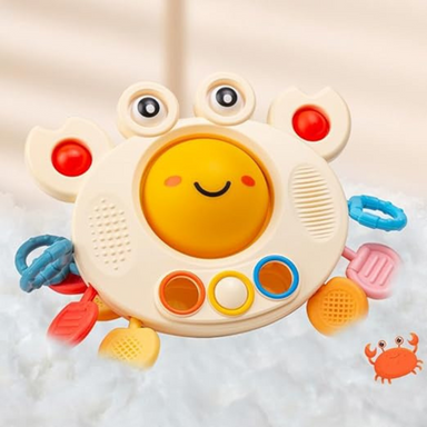Baby Trekkoord Speelgoed Siliconen | SensyCrab Motoriek Trainer 0-4 Jaar More For Mini