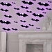 Halloweendekoration med lysande fladdermöss – 3D-effekt, för vägg och dörr | väggdekaler