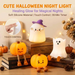 Halloween-nattlampa med mjukt stämningsljus – silikon, laddas via USB-C | barnrumslampa