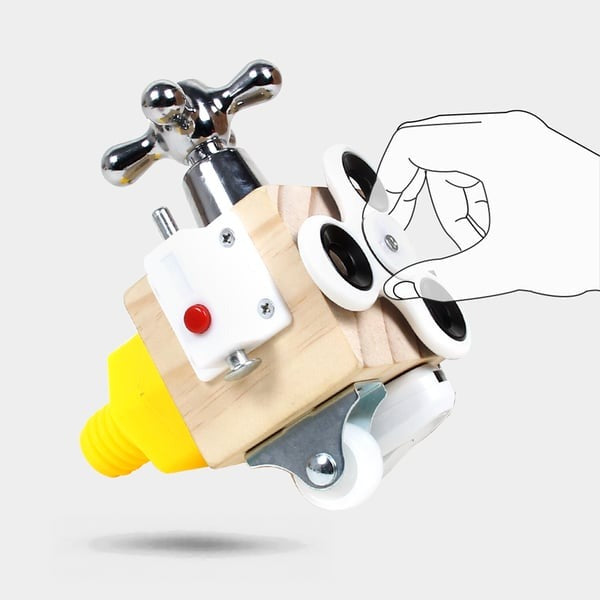 BusyBox Explorer – 7-in-1 Educatief Houten Speelgoed voor Peuters | Versterk Motoriek en Cognitie More For Mini