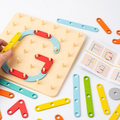 CreatiBoard Montessori Pusselbräda för Barn – Pedagogisk Träleksak för Kreativitet och Färdigheter More For Mini