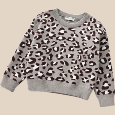 Tröja med Djurmotiv – Flickor, Brun/Grå, Bomull, Storlek 1–6 år More For Mini