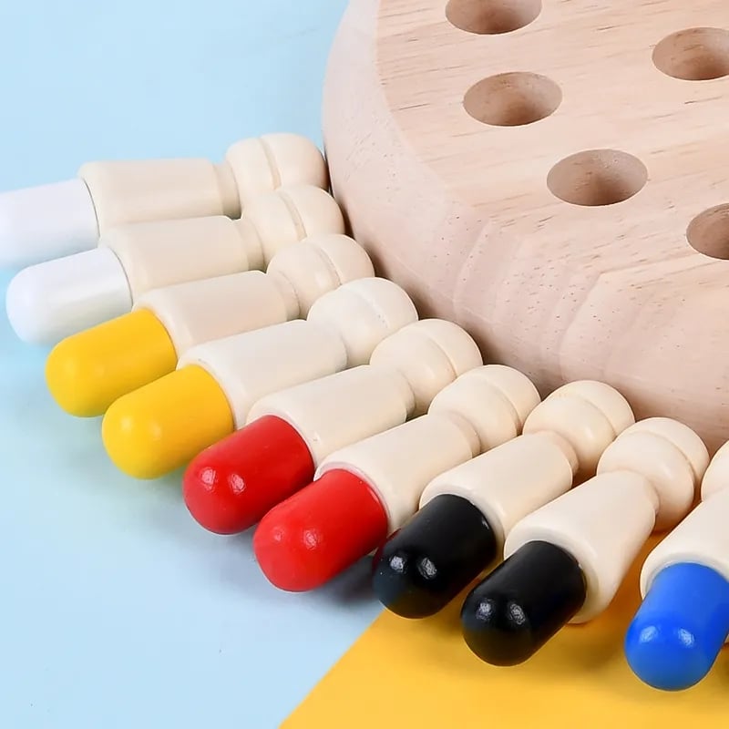 Trämemoryspel för Barn – Lärorikt och Interaktivt Minnesspel från 3 År More For Mini